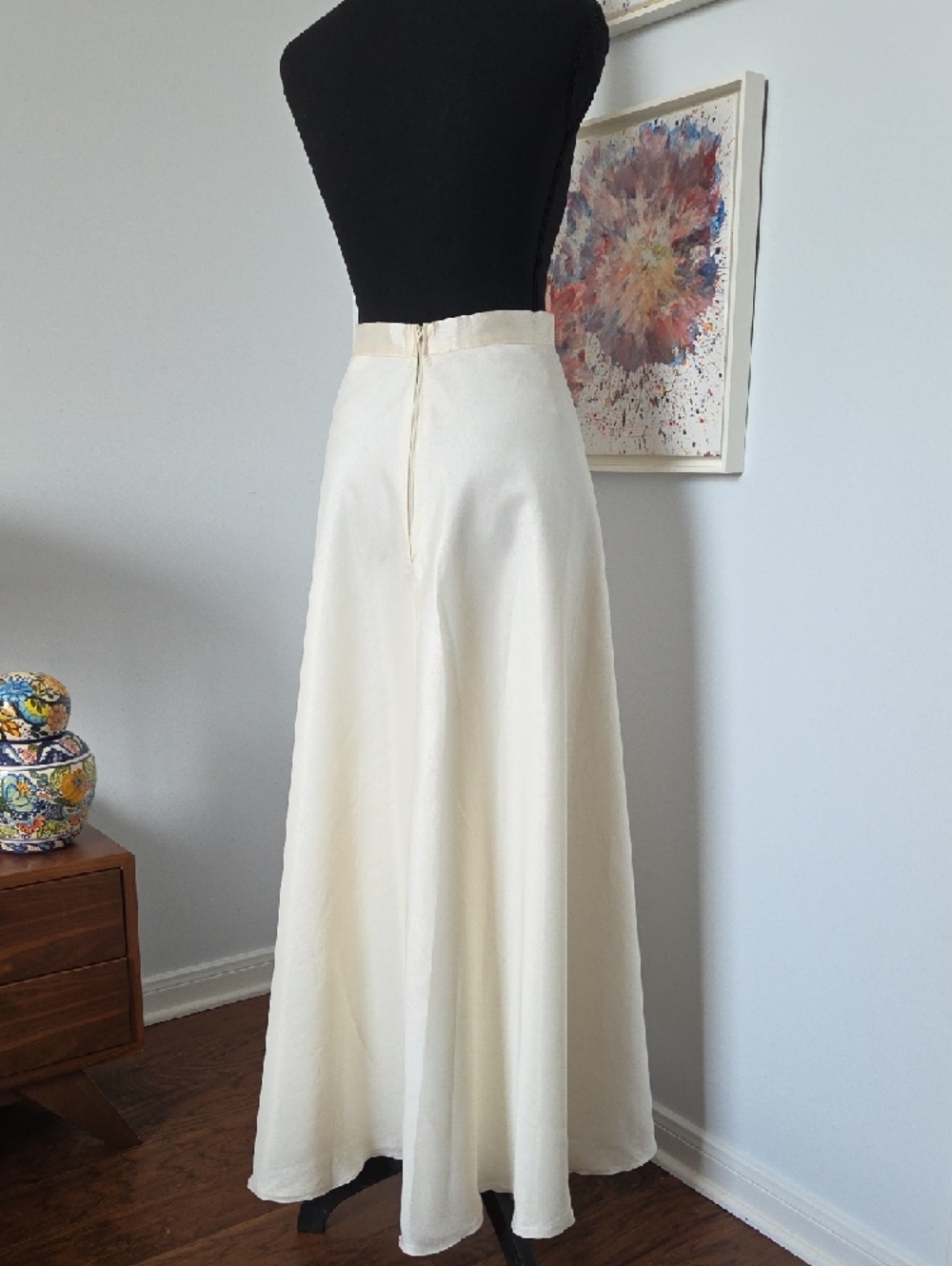 Cream High-Waist Maxi Skirt- Impeccable Conditiion